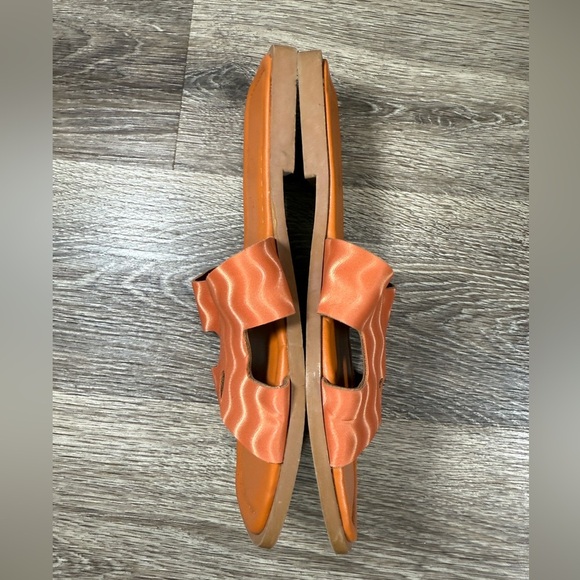 Nasty Gal Shoes Women Sz:8.5 Orange Sandal Slides Y2K Summer Dopamine - Picture 4 of 6